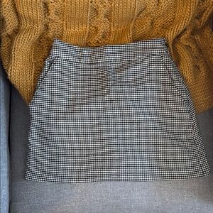 Abercrombie & Fitch Black and White A-Line Mini Skirt